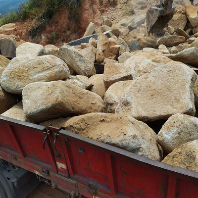 浙江天然黃石桐廬石產地直銷 假山石駁岸石原石